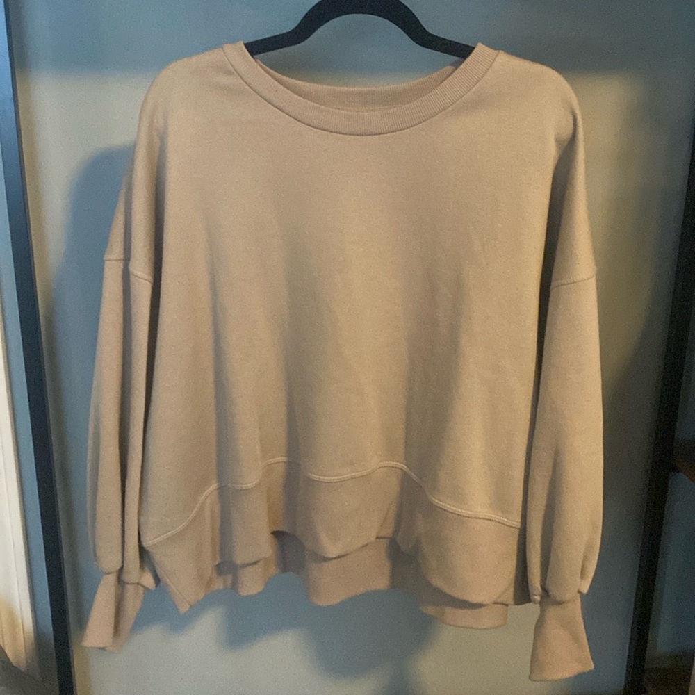 Zenana Womens beige/tan crewneck, size 1X